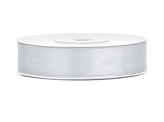Satin Ribbon, silver, 12mm/25m (1 pc. / 25 lm)