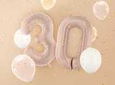 Balon foliowy Cyfra ''3'', 72cm, ciemny beż