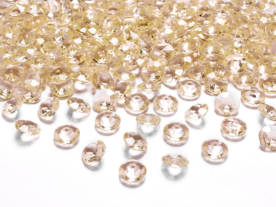 Confettis de diamants, or, 12mm (1 pqt. / 100 pc.)