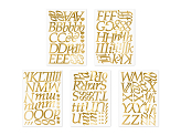 Letter Stickers, gold