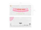 Banner I Love You, 150x30 cm, mix