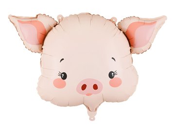 Foil balloon Pig, 61x36 cm, mix