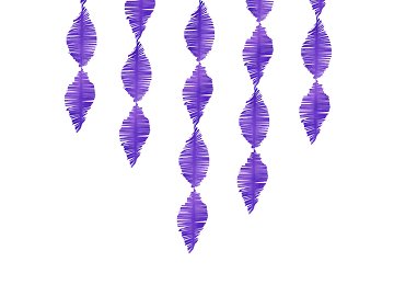 Crepe paper fringe garland, violet, 3m
