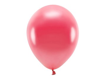 Ballons Eco 30 cm, métallisés, rouge vif (1 pqt. / 10 pc.)