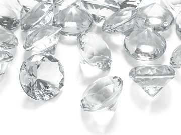 Diamond confetti, colourless, 30mm (1 pkt / 5 pc.)