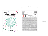 Ballon Mylar Bonbon, 35cm, menthe