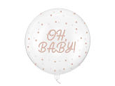 Ballon aluminium Bubble Oh baby, 60 cm, transparent