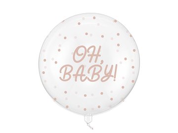 Ballon aluminium Bubble Oh baby, 60 cm, transparent