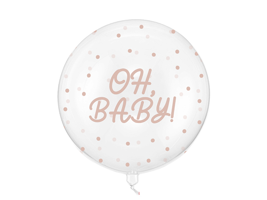 Ballon aluminium Bubble Oh baby, 60 cm, transparent