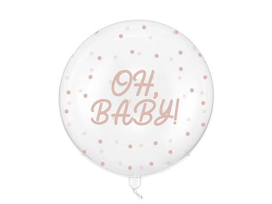 Ballon aluminium Bubble Oh baby, 60 cm, transparent