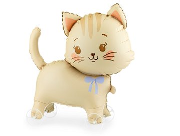 Foil balloon Cat on wheels, 61x65 cm, mix