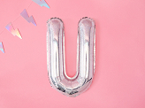Balon foliowy Litera ''U'', 35cm, holograficzny