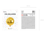 Ballon Mylar Boule, 40cm, doré