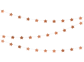 Guirlande Stars, or rose, 3,6m