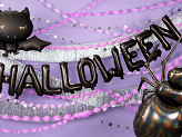 Foil balloon Halloween, 280x46 cm, black