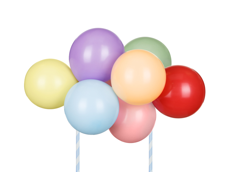Tårttoppers – Ballongtopper regnbåge – mix – 29 cm