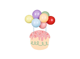 Balonowy topper na tort, tęcza, mix, 29 cm