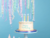Birthday candles curl, 8.5 cm, mix (1 pkt / 6 pc.)