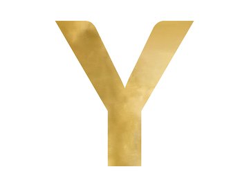 Mirror letter ''Y'', gold, 58x60 cm