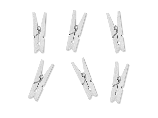 Wooden pegs, white (1 pkt / 20 pc.)
