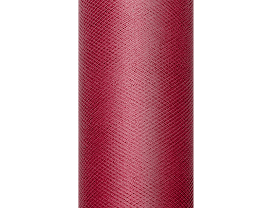 Tulle Plain, deep red, 0.3 x 9m