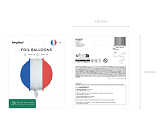 Folienballon Flagge Frankreich, 35 cm, Mix