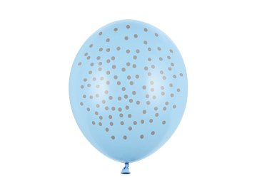 Balloons 30cm, Dots, Pastel Baby Blue (1 pkt / 50 pc.)