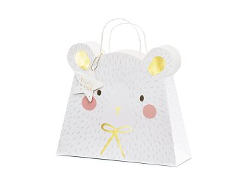 Gift bag Polar bear, mix, 31.5x27x10cm