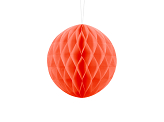 Boule de papier alvéolé, orange, 20cm