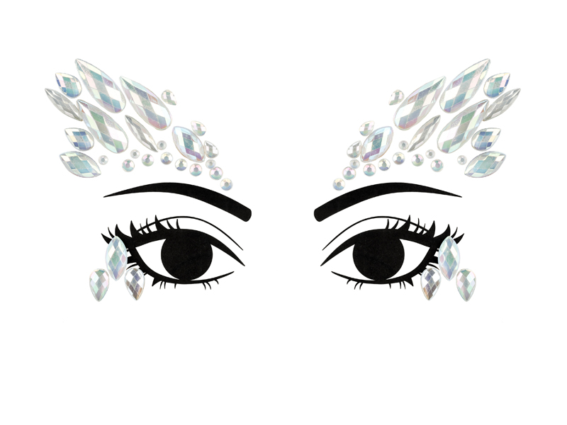 Ansiktsglitter – Glow in the Dark – 14x8.5 cm