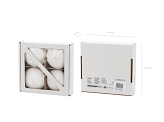 Floating candle, matt, white, 8 cm (1 pkt / 4 pc.)