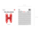Folienballon Buchstabe ''H'', 35cm, rot