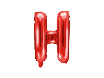 Balon foliowy Litera ''H'', 35cm, czerwony