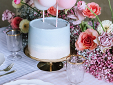 Topper gâteau ballon, rose, 29 cm