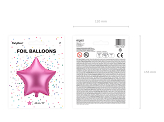 Foil balloon Star, 48cm, pink