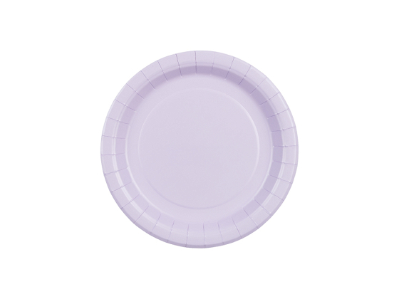 Talerzyki papierowe, lawenda, 18cm (1 op. / 6 szt.)