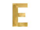 Mirror letter ''E'', gold, 40x60 cm