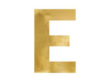 Litera lustrzana ''E'', złoty, 40x60 cm