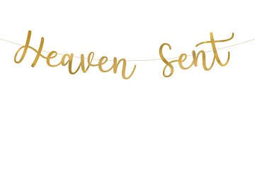 Banner Heaven Sent, gold, 14.5x85cm