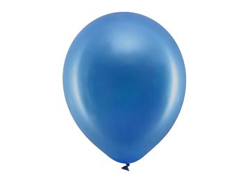 Ballons Rainbow 30 cm métallisés, bleu marine (1 pqt. / 100 pc.)
