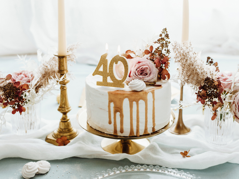 140 Confettis En Bois Pour 40 Ans - Décoration Table Anniversaire Avec Chiffre 40, Cœurs, étoiles (2-6,5cm) - 5