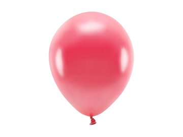 Ballons Eco 26 cm métallisés, rouge vif (1 pqt. / 10 pc.)