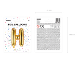 Folienballon Buchstabe ''H'', 35cm, gold