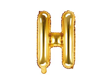 Balon foliowy Litera ''H'', 35cm, złoty
