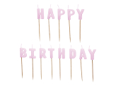 Świeczki urodzinowe Happy Birthday, 2,5 cm, fioletowy (1 op. / 13 szt.)