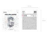 Folienballon Buchstabe ''G'', 35cm, silber