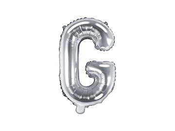 Ballon Mylar lettre ''G'', 35cm, argenté