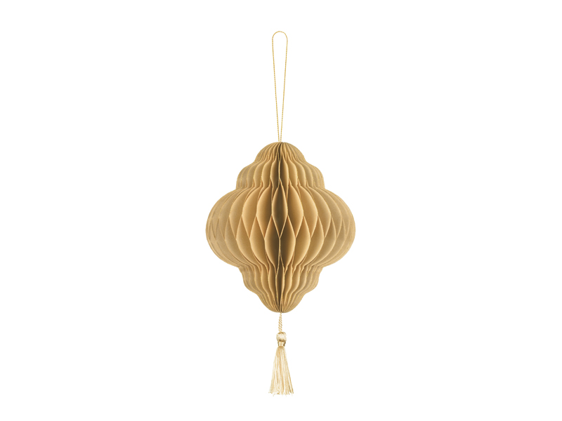 Julornament – Lykta – beige – 15 cm