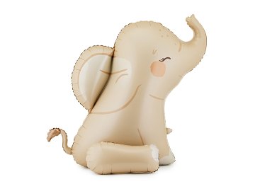 Folienballon Elefant, 84x90 cm, beige