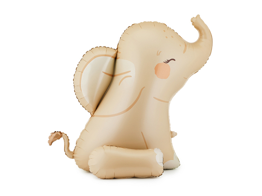 Ballon en aluminium Éléphant, 84x90 cm, beige